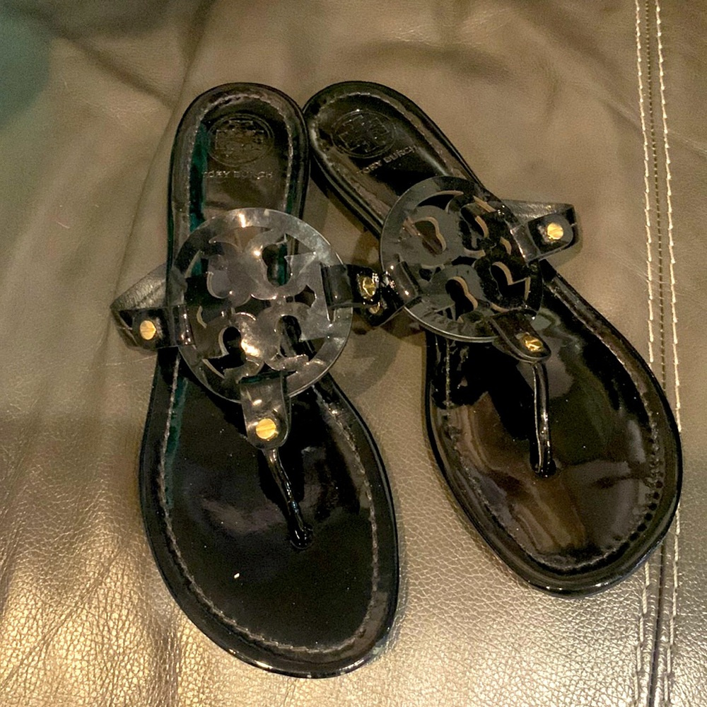 Tory Burch Millers Black Patent Leather sz 10